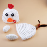 Handmade Knitted Crochet Newborn Baby Little Chicken Costume Photography Props