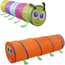 Cute Design Kids Children's Caterpillar Play Tunnel for Indoor Outdoor Games