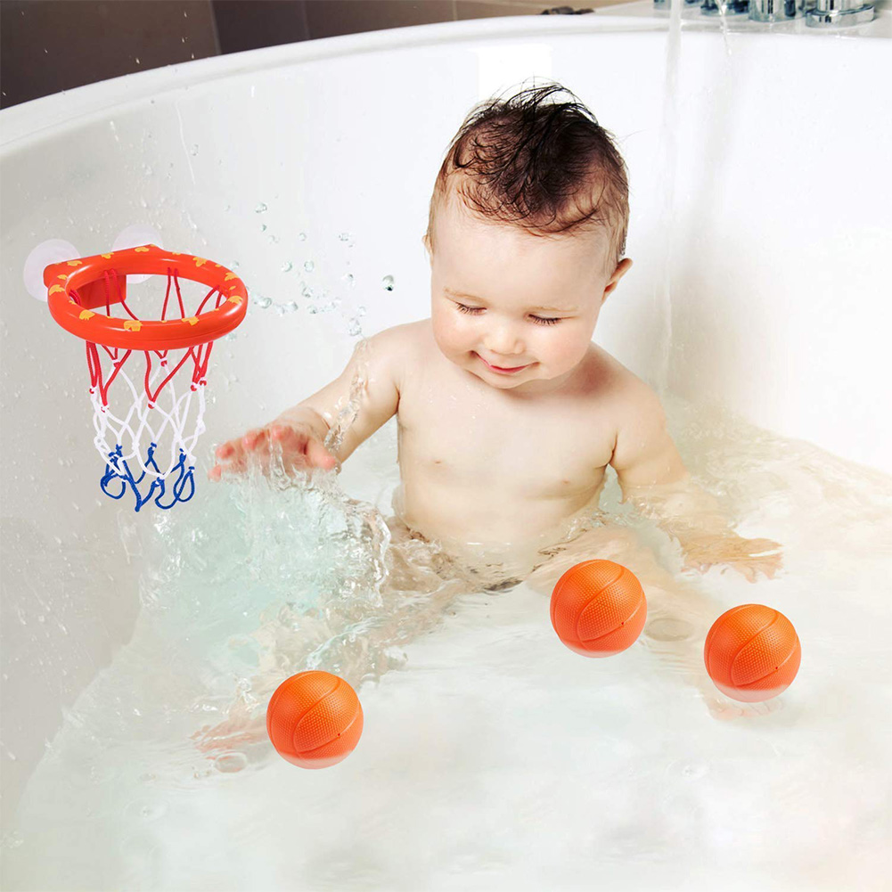 Baby Kids Toys Bath Basketball Hoop /& Ball Bathtub Water Play Set for Toddler