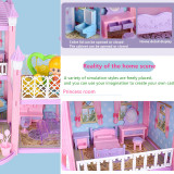 DIY Dollhouse Princess Families Villa Building Blocks Toy