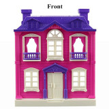 Portable Carry Princess Little House with Backyard Garden Pretend Play Dollhouse