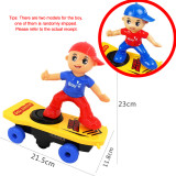 New Novelty Cool Stunt Scooter Toy Children's Electric Rotating Tumbling Toy Car