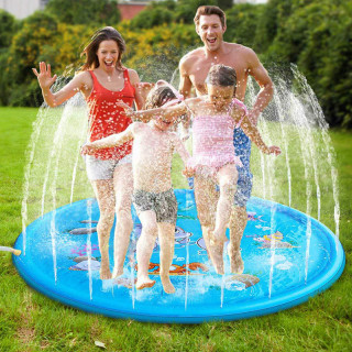 Children's Outdoor Water Spray Pad Lawn Beach Play Game Toy Water Blanket Sprinkler Cushion Spray Mat for Tummy Time