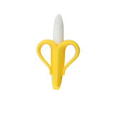 Baby Silicone Training Toothbrush Banana Shape Safe Toddle Teether Chew Toys Teething Ring Gift For Infant Baby Chewing