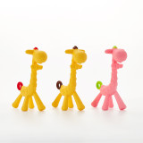 Baby Teether Pacifier Cute Cartoon Giraffe Shape Teething Nursing Silicone Safe BPA Free Infant Teething Toys