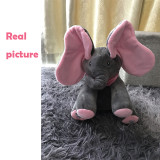 Singing & Talking Toy Doll Peek A Boo Elephant Electric Stuffed Animals Plush Musical Doll Toy for Children Baby Birthday Gift