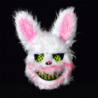 Halloween Mask Bloody Killer Rabbit Mask Teddy Bear Halloween Plush Cosplay Horror Mask For Kids Adults Scary Prop