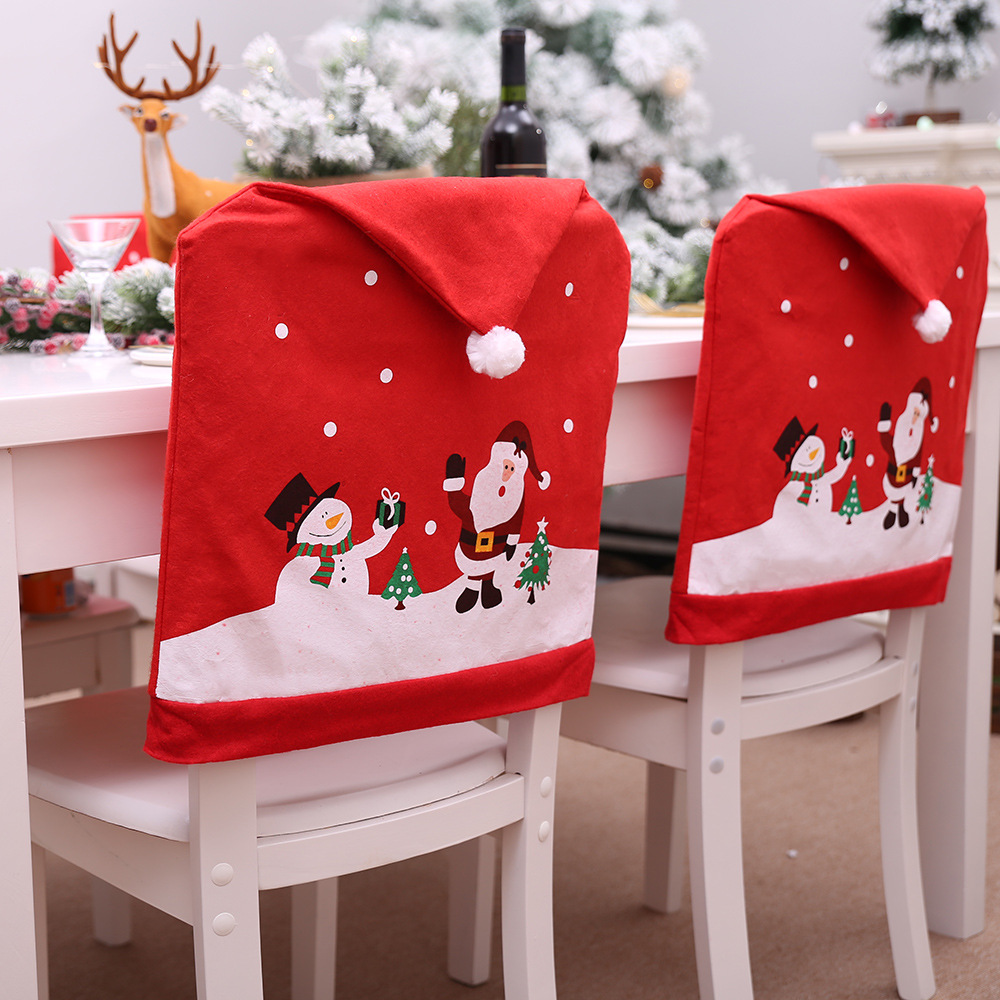 santa claus hat chair covers