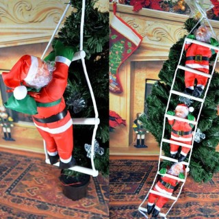 Christmas Santa Claus Climbing Ladder Hanging Decorations for Xmas Ornaments