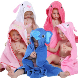 Kids Baby Hooded Animal Cartoon Bath Towels Cotton Bathrobe