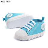 Baby Infant Toddler Casual Canvas Sneakers Kids Boy Girl Soft Sole Crib Shoes Prewalkers