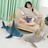Lovely Plush Shark Toy Travel Sleeping Pillow Shark Nursery Doll Stuffed Animal Gifts