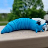 Fingertip Slug Toys Relieve Stress Articulated 3D Printed Simulation Slug Fidget Sensory Decompression Toy for Children Aldult