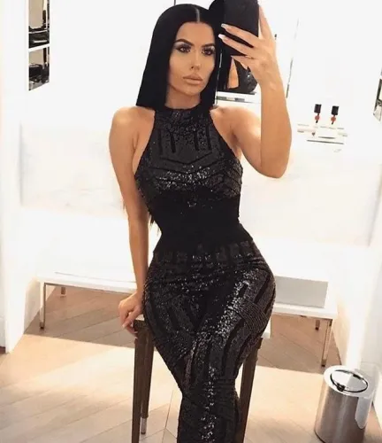 N289 sexy sequin dress