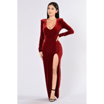 N293 sexy velvet dress
