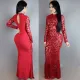 N301 sexy sequin maxi dress