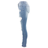 6025 women holes jeans pant