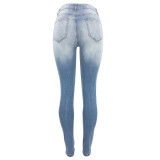 6025 women holes jeans pant