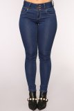 6033 ladies' wide waist small feet long jeans pants