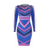 2357-4 women hot sell Multicolor printed dresses