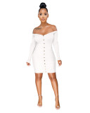 2383 women new style pure cotton dress long sleeve wrap dress