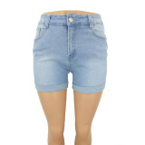 DK006 women news holes jeans shorts