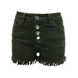 185 6 colors holes hot style fringed  jeans shorts