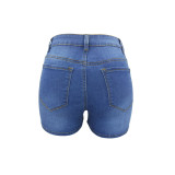 DK003 women news holes jeans shorts
