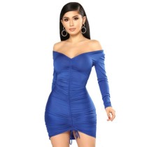 1001 women solid color bangdage dress