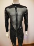 sexy men leather jumpsuit N972