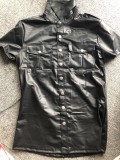 sexy men leather top N974