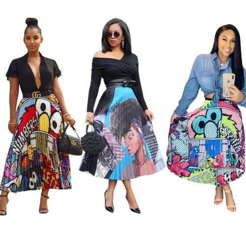 ladies designer short  pleated skirt LD8277