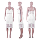 women lace see trought dress Q218