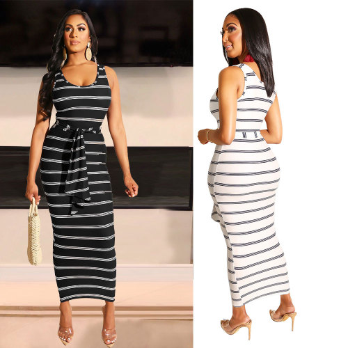 women sexy striped dress 2446