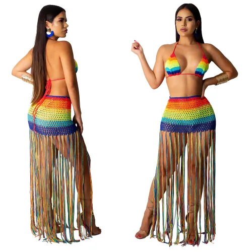 hand knitted beach dress Z051