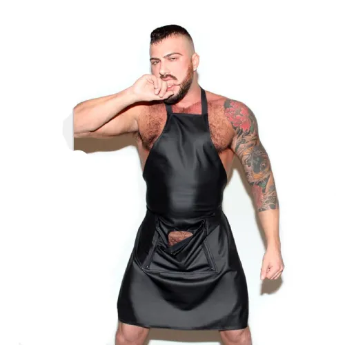 sexy men leather  apron N978