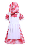 sexy red plaid beer maid dress PS1982