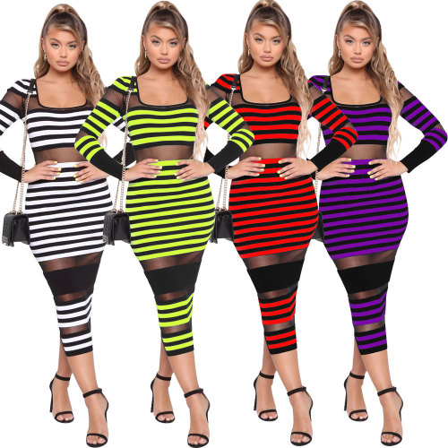 Mesh  sexy skinny dress 2476