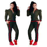 two pieces women jogger suit CM101