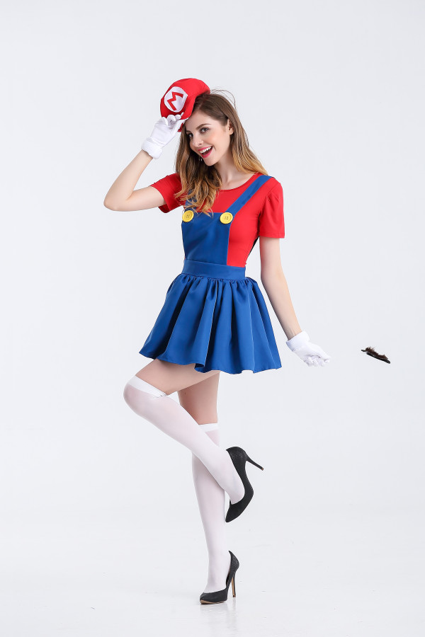 US$ 9.80 - Cosplay Mario and luigi women costume PS1508 - www.dream ...