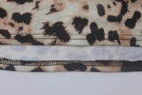 sexy leopard v-neck dress 9416