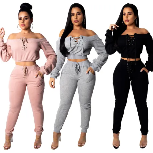 women sexy two pcs tracksuit set CM302