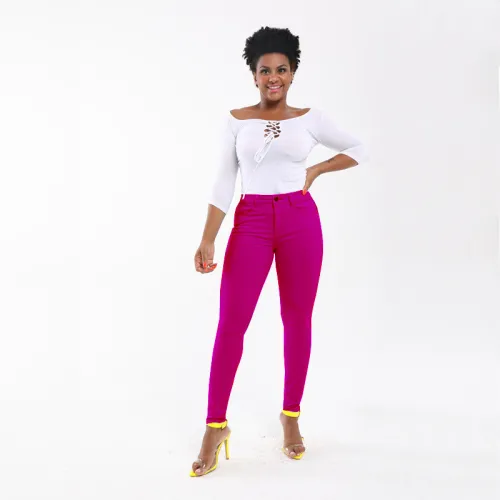 sexy pure colour jeans A9015