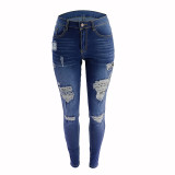 fashion hole women jeans ck010