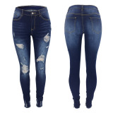 jeans hole pants 9021