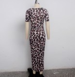 sexy printed dress 9437