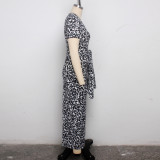 sexy printed dress 9437