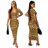 sexy printed dress 9437