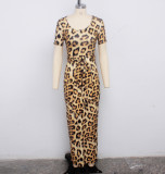 sexy printed dress 9437