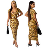 sexy printed dress 9437